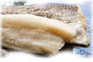 Baccalà atlantico 13 € al kg confezione da 1,3 kg. circa.